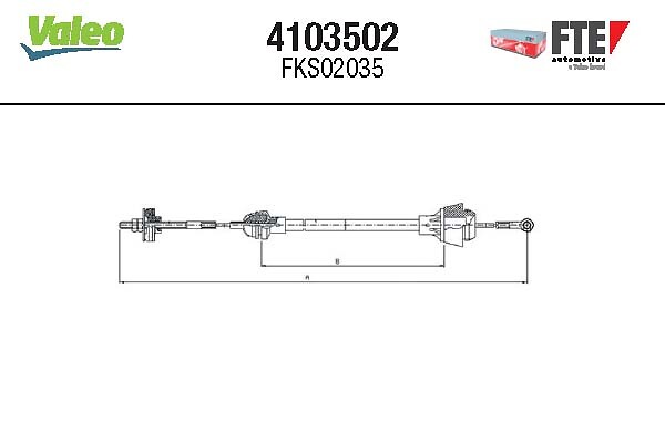 Câble d'embrayage VALEO ref. 4103502
